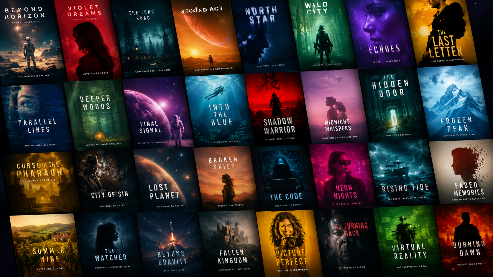 A collage of cinematic movie posters